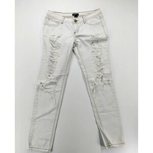 Allen B By Allen Schwartz Jeans Womens Size 6 White Factory Distressed Shredded
